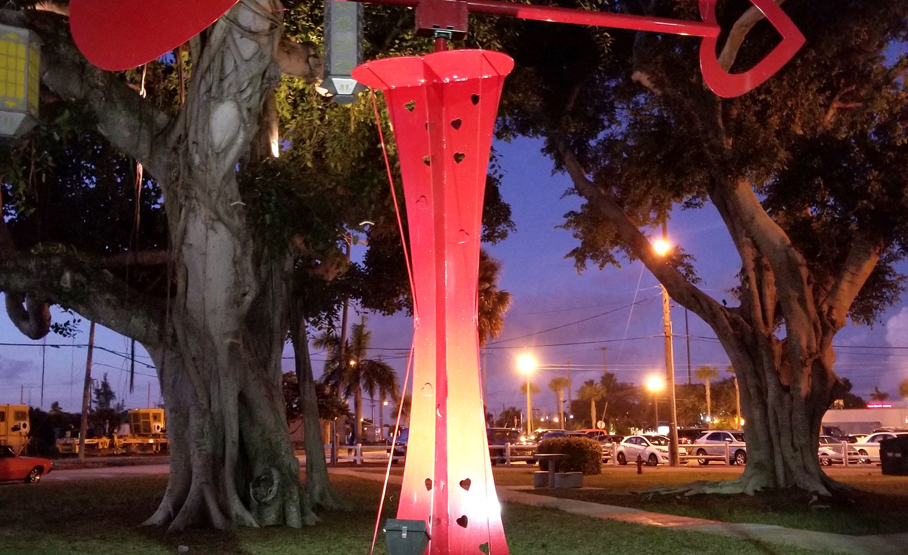 Night sculpture view